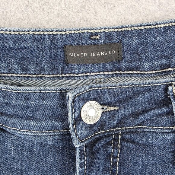 Silver Jeans Co Suki Bootcut Jeans Womens 34x31 Blue Wash Mid Rise Stretch - Picture 4 of 10